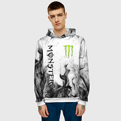 Толстовка-худи мужская MONSTER ENERGY, цвет: 3D-белый — фото 2