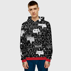 Толстовка-худи мужская КОТЫ BLACK, цвет: 3D-красный — фото 2