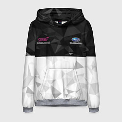 Толстовка-худи мужская SUBARU WRX STI спина Z, цвет: 3D-меланж
