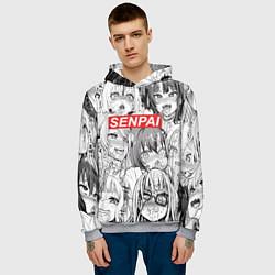 Толстовка-худи мужская SENPAI, цвет: 3D-меланж — фото 2
