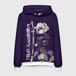 Толстовка-худи мужская Nier Automata, цвет: 3D-белый