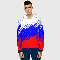 Толстовка-худи мужская Россия, цвет: 3D-синий — фото 2