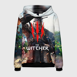 Толстовка-худи мужская The Witcher, цвет: 3D-черный