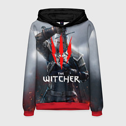 Толстовка-худи мужская The Witcher, цвет: 3D-красный