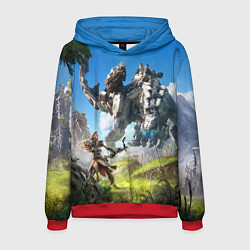 Толстовка-худи мужская HORIZON ZERO DAWN, цвет: 3D-красный