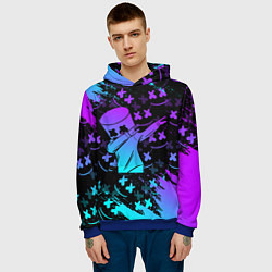 Толстовка-худи мужская FORTNITE x MARSHMELLO, цвет: 3D-синий — фото 2