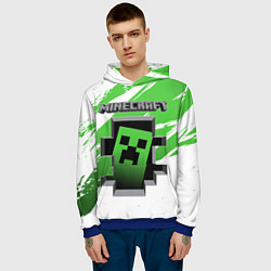 Толстовка-худи мужская Minecraft, цвет: 3D-синий — фото 2