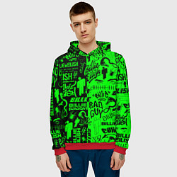 Толстовка-худи мужская BILLIE EILISH БИЛЛИ АЙЛИШ, цвет: 3D-красный — фото 2