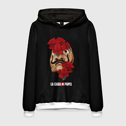 Толстовка-худи мужская БУМАЖНЫЙ ДОМ, цвет: 3D-белый