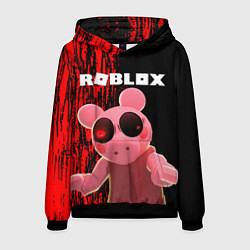 Толстовка-худи мужская Roblox Piggy, цвет: 3D-черный