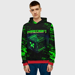 Толстовка-худи мужская MINECRAFT, цвет: 3D-красный — фото 2