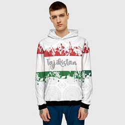 Толстовка-худи мужская Таджикистан, цвет: 3D-черный — фото 2