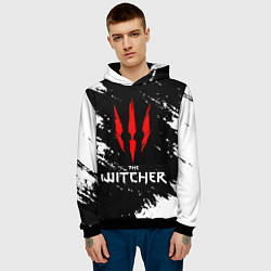 Толстовка-худи мужская The Witcher, цвет: 3D-черный — фото 2