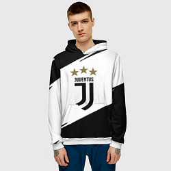 Толстовка-худи мужская JUVENTUS, цвет: 3D-белый — фото 2