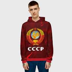 Толстовка-худи мужская СССР USSR, цвет: 3D-красный — фото 2