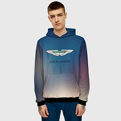 Толстовка-худи мужская Aston martin, цвет: 3D-черный — фото 2