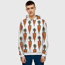 Толстовка-худи мужская Vegan, цвет: 3D-белый — фото 2