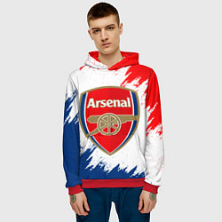 Толстовка-худи мужская ARSENAL, цвет: 3D-красный — фото 2