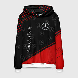 Толстовка-худи мужская MERCEDES МЕРСЕДЕС, цвет: 3D-белый