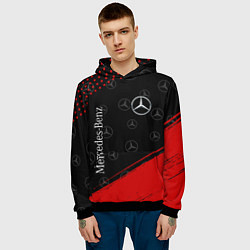 Толстовка-худи мужская MERCEDES МЕРСЕДЕС, цвет: 3D-черный — фото 2