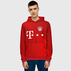 Толстовка-худи мужская FC Bayern Munchen, цвет: 3D-красный — фото 2