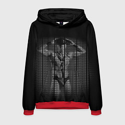 Толстовка-худи мужская Dungeon Master Grey, цвет: 3D-красный