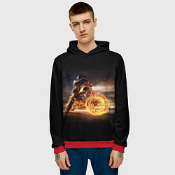 Толстовка-худи мужская Fire racer, цвет: 3D-красный — фото 2