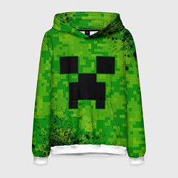 Толстовка-худи мужская MINECRAFT МАЙНКРАФТ, цвет: 3D-белый