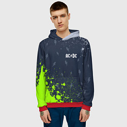 Толстовка-худи мужская AC DС, цвет: 3D-красный — фото 2