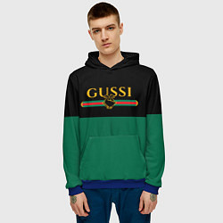 Толстовка-худи мужская GUSSI ГУСИ, цвет: 3D-синий — фото 2