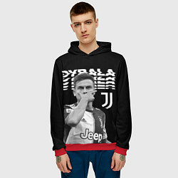 Толстовка-худи мужская Paulo Dybala, цвет: 3D-красный — фото 2