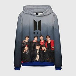 Толстовка-худи мужская BTS Forest, цвет: 3D-синий