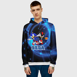 Толстовка-худи мужская Sonic SEGA, цвет: 3D-белый — фото 2