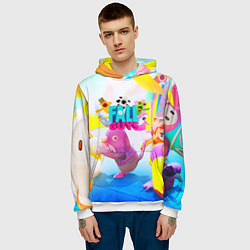 Толстовка-худи мужская FALL GAYS ФОЛЛ ГАЙС, цвет: 3D-белый — фото 2
