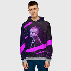 Толстовка-худи мужская BTS, цвет: 3D-меланж — фото 2