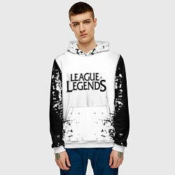 Толстовка-худи мужская League of legends, цвет: 3D-белый — фото 2