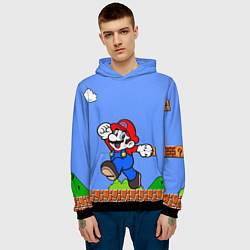 Толстовка-худи мужская Mario, цвет: 3D-черный — фото 2