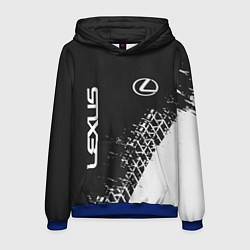 Толстовка-худи мужская LEXUS ЛЕКСУС, цвет: 3D-синий
