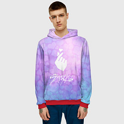 Толстовка-худи мужская Stray Kids, цвет: 3D-красный — фото 2