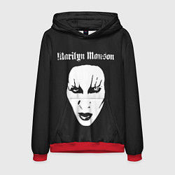 Толстовка-худи мужская Marilyn Manson, цвет: 3D-красный