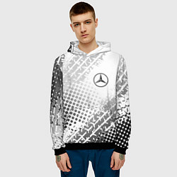 Толстовка-худи мужская Mercedes-Benz, цвет: 3D-черный — фото 2