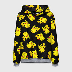 Толстовка-худи мужская Веселый пикачу, цвет: 3D-меланж