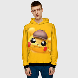 Толстовка-худи мужская Pikachu Pika Pika, цвет: 3D-черный — фото 2