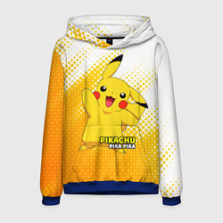 Толстовка-худи мужская Pikachu Pika Pika, цвет: 3D-синий