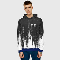 Толстовка-худи мужская MARILYN MANSON М МЭНСОН, цвет: 3D-синий — фото 2