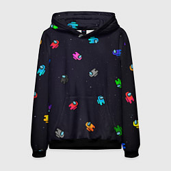 Толстовка-худи мужская Among Us, цвет: 3D-черный