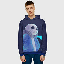 Толстовка-худи мужская UNDERTALE, цвет: 3D-синий — фото 2