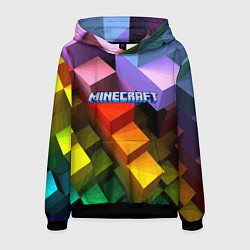Толстовка-худи мужская Minecraft - pattern, цвет: 3D-черный