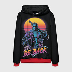 Толстовка-худи мужская I WILL BE BACK TERMINATOR, цвет: 3D-красный