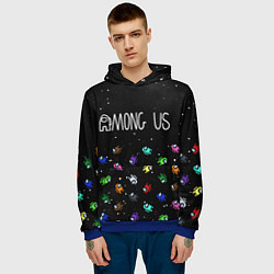 Толстовка-худи мужская AMONG US, цвет: 3D-синий — фото 2